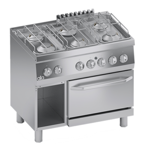 FOURNEAU GAZ 6 BRULEURS + FOUR GAZ 1/1 GN