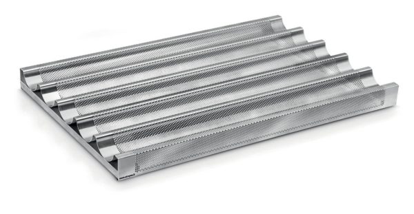 Plateaux à baguette avec rail inférieur en aluminium perforé